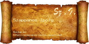 Szappanos Ipoly névjegykártya